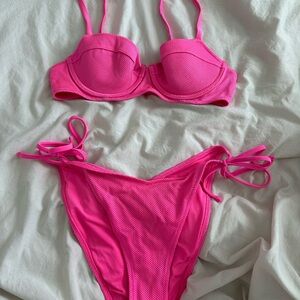 AERIE Hot Pink Bikini Set